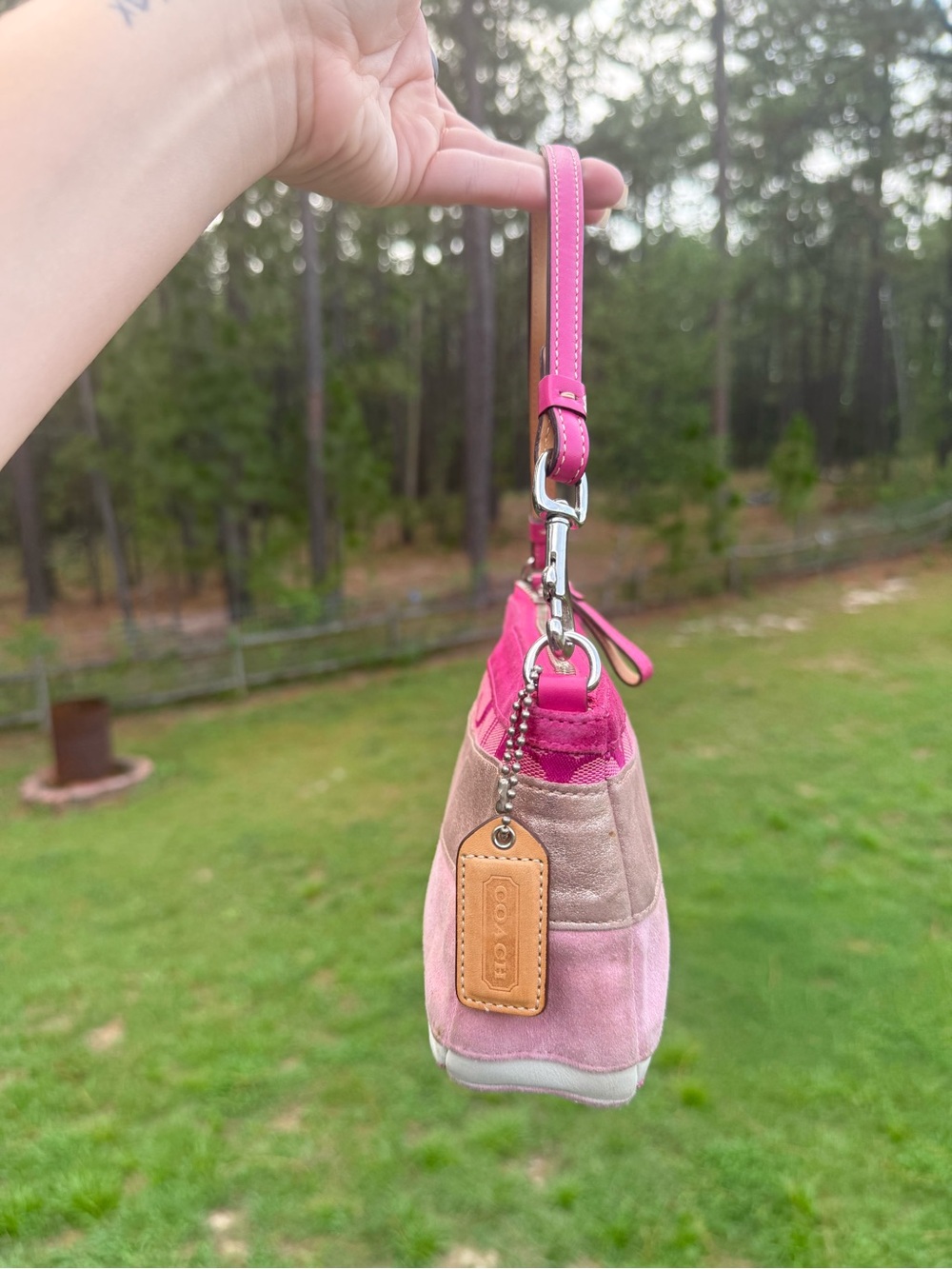 Coach Pink Patchwork Demi - Picture 4 of 7